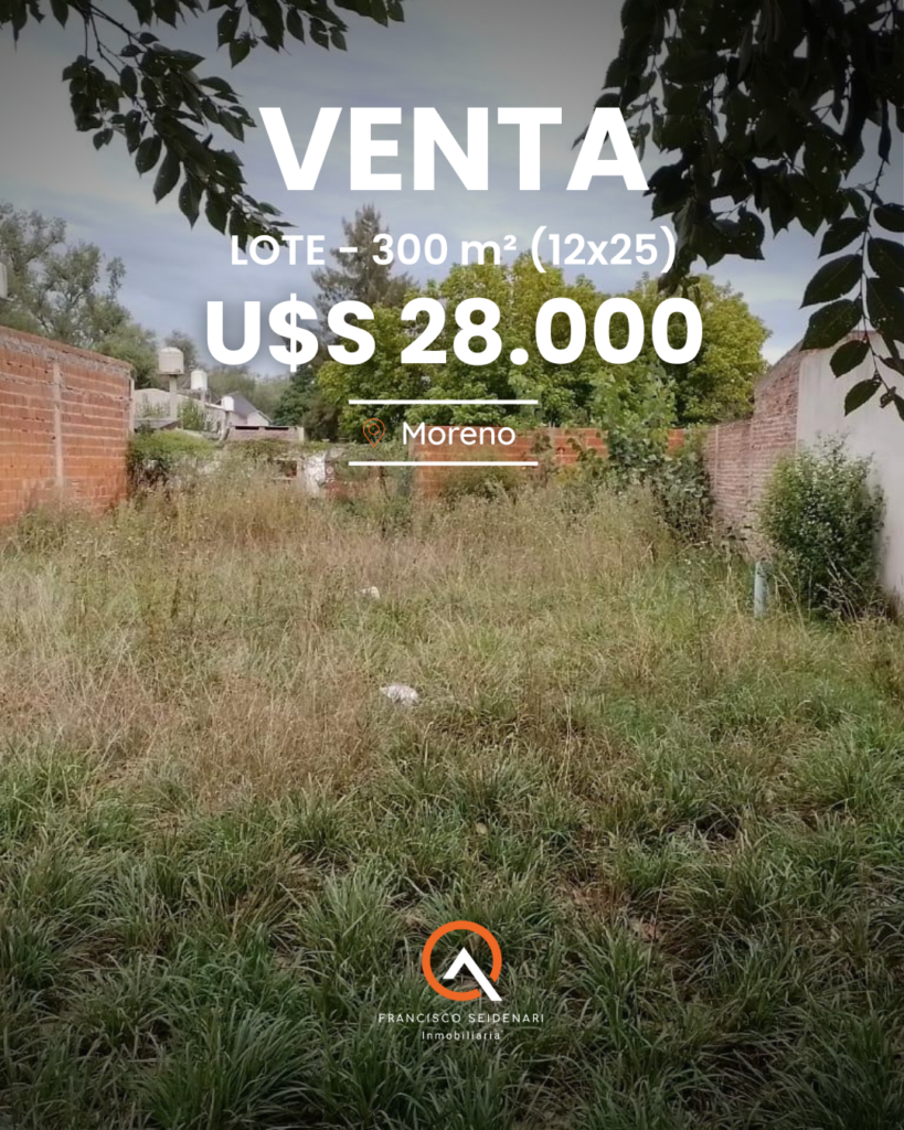 LOTE EN VENTA EN MORENO